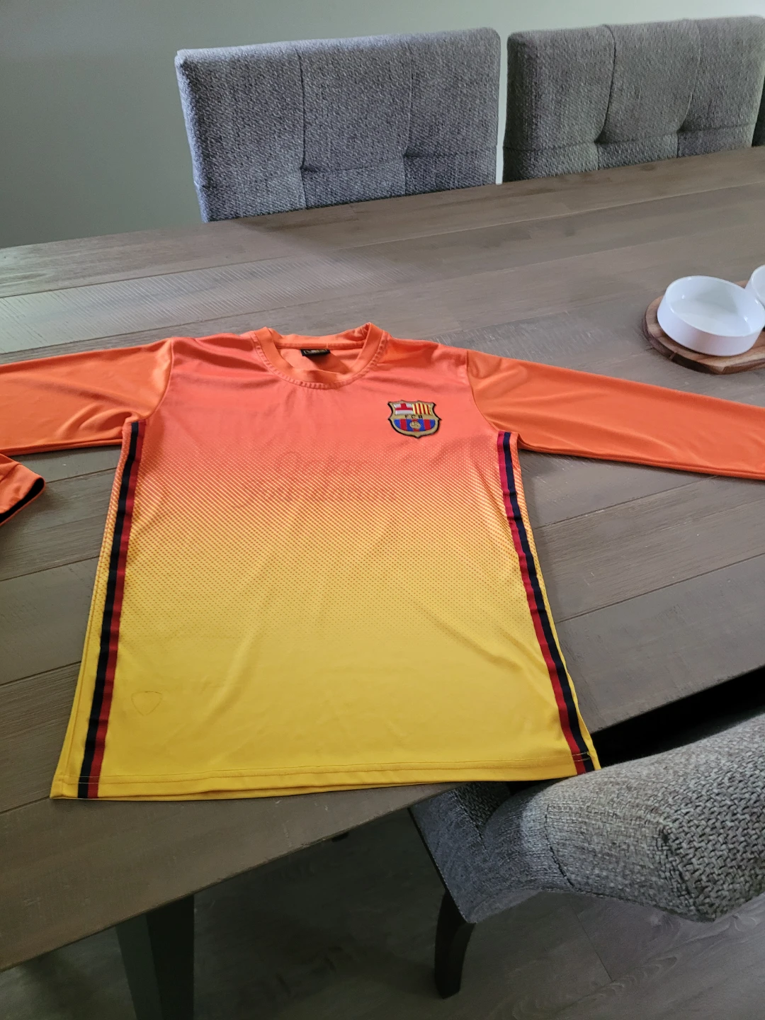 Kids P-Soccer FC Barcelona Long Sleeve Jersey Size 4 - photo 3
