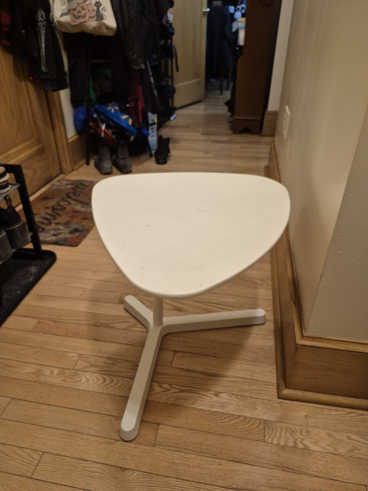 Adjustable White Side Table - photo 2