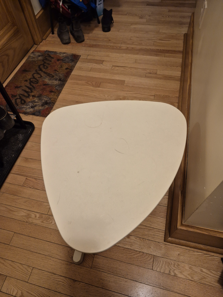 Adjustable White Side Table - photo 3