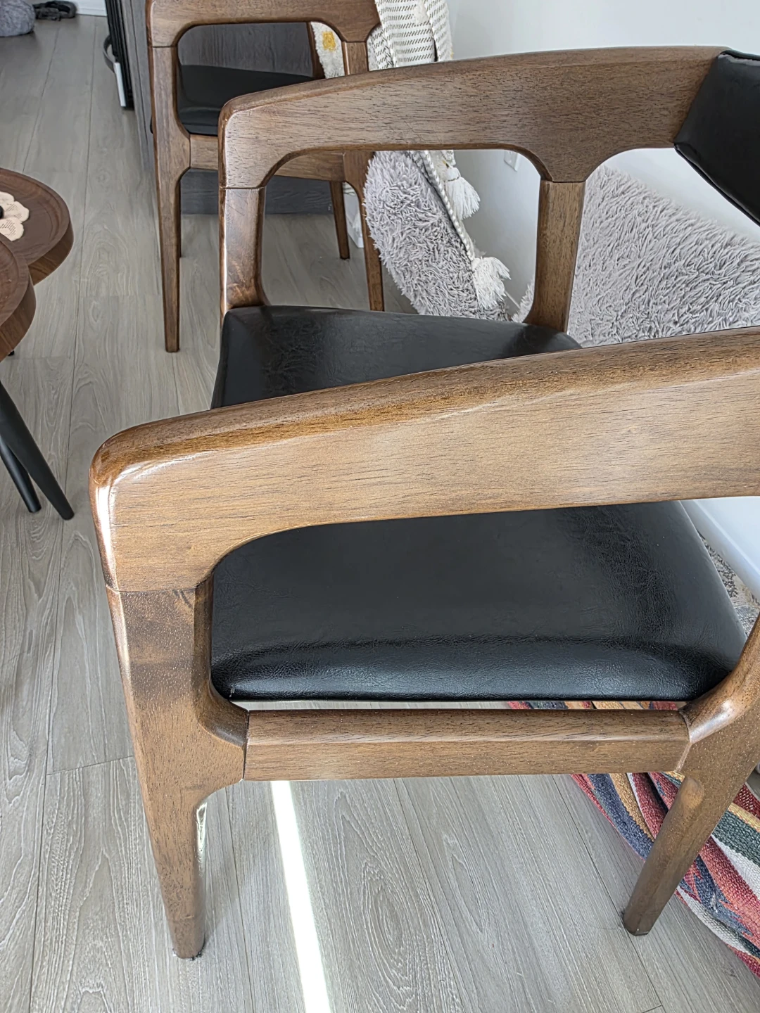Set of 2 Modern Wooden Accent Chairs - photo 4