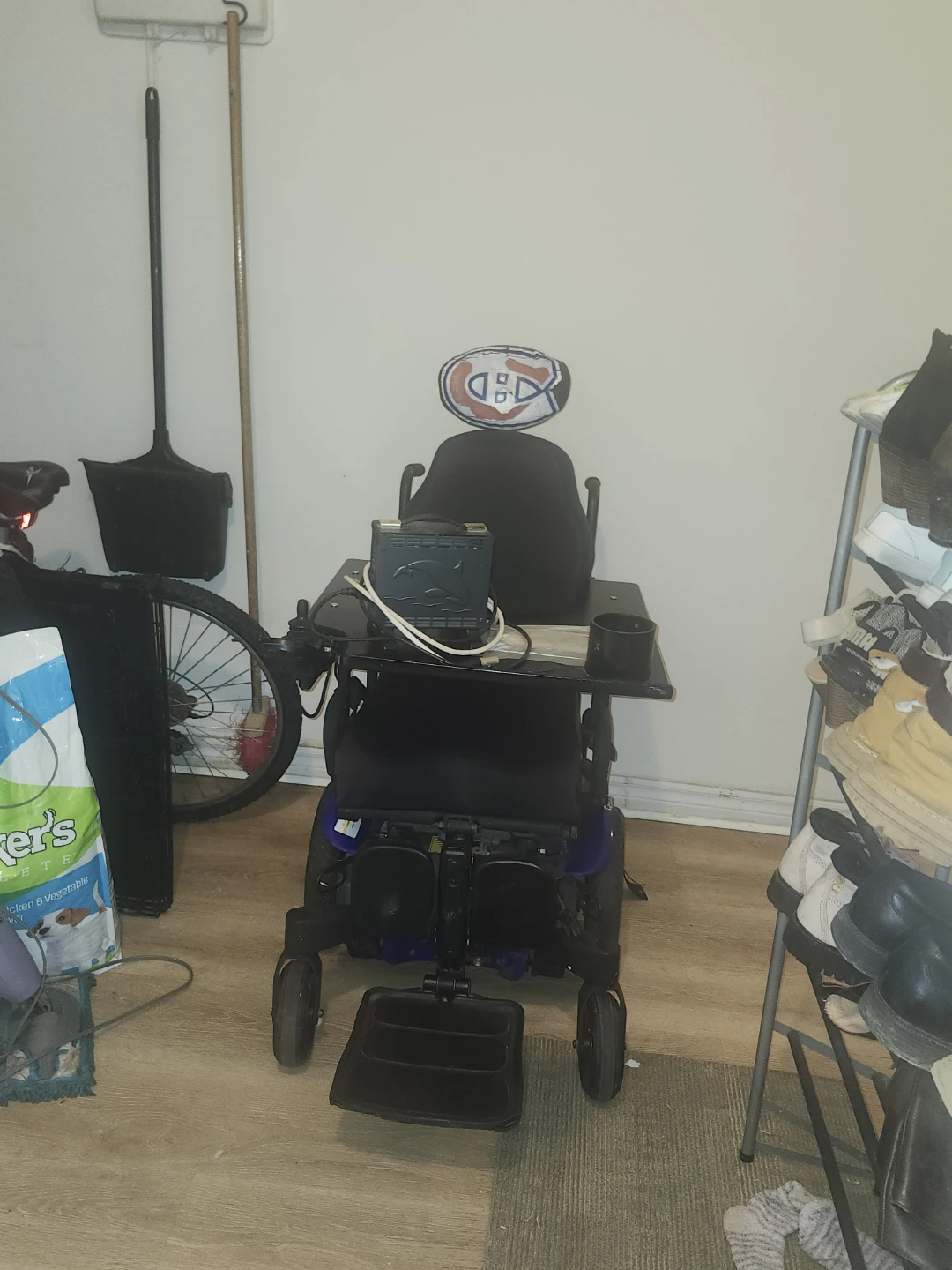 Used electric  wheelchair with tray.and charger