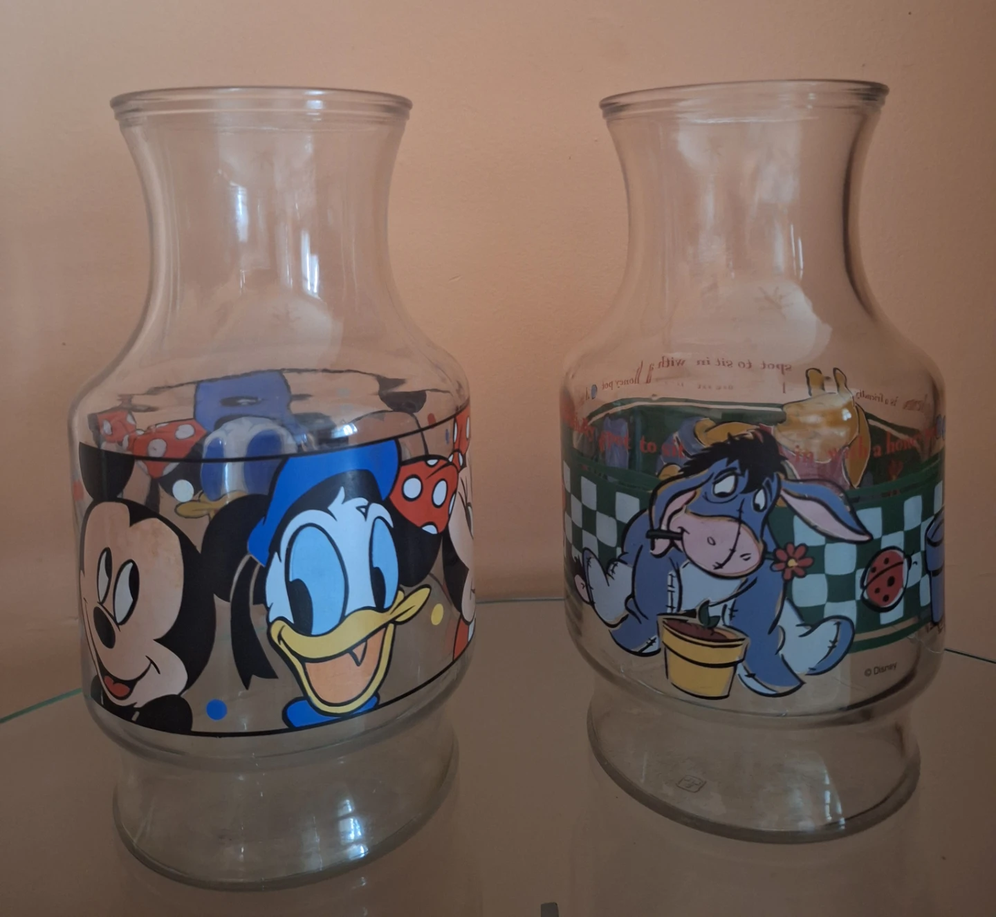 Vintage USA  Disney Character Glass Pitchers Set - photo 2