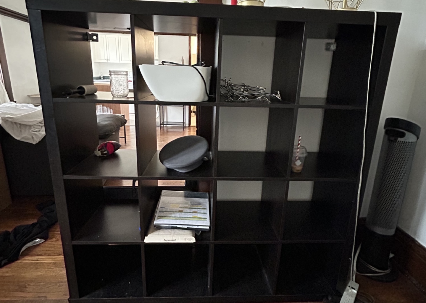 IKEA KALLAX Shelf Unit - Black-Brown