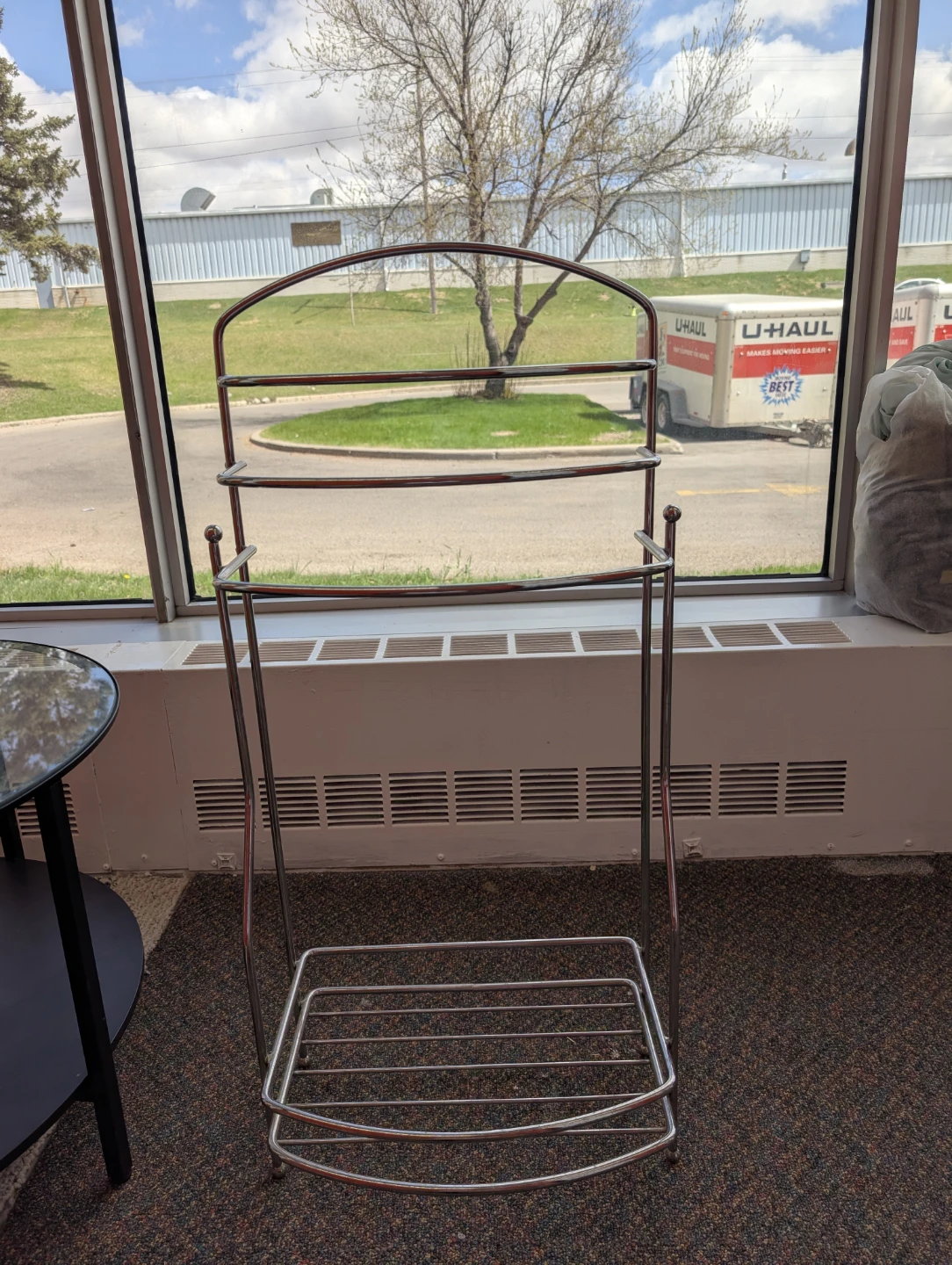 Chrome Metal Valet Stand / Garment Rack - photo 5