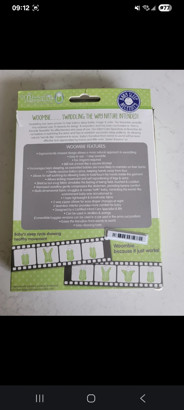 Woombie Original One-step Baby Swaddle (0-3m, Newborn) - photo 2