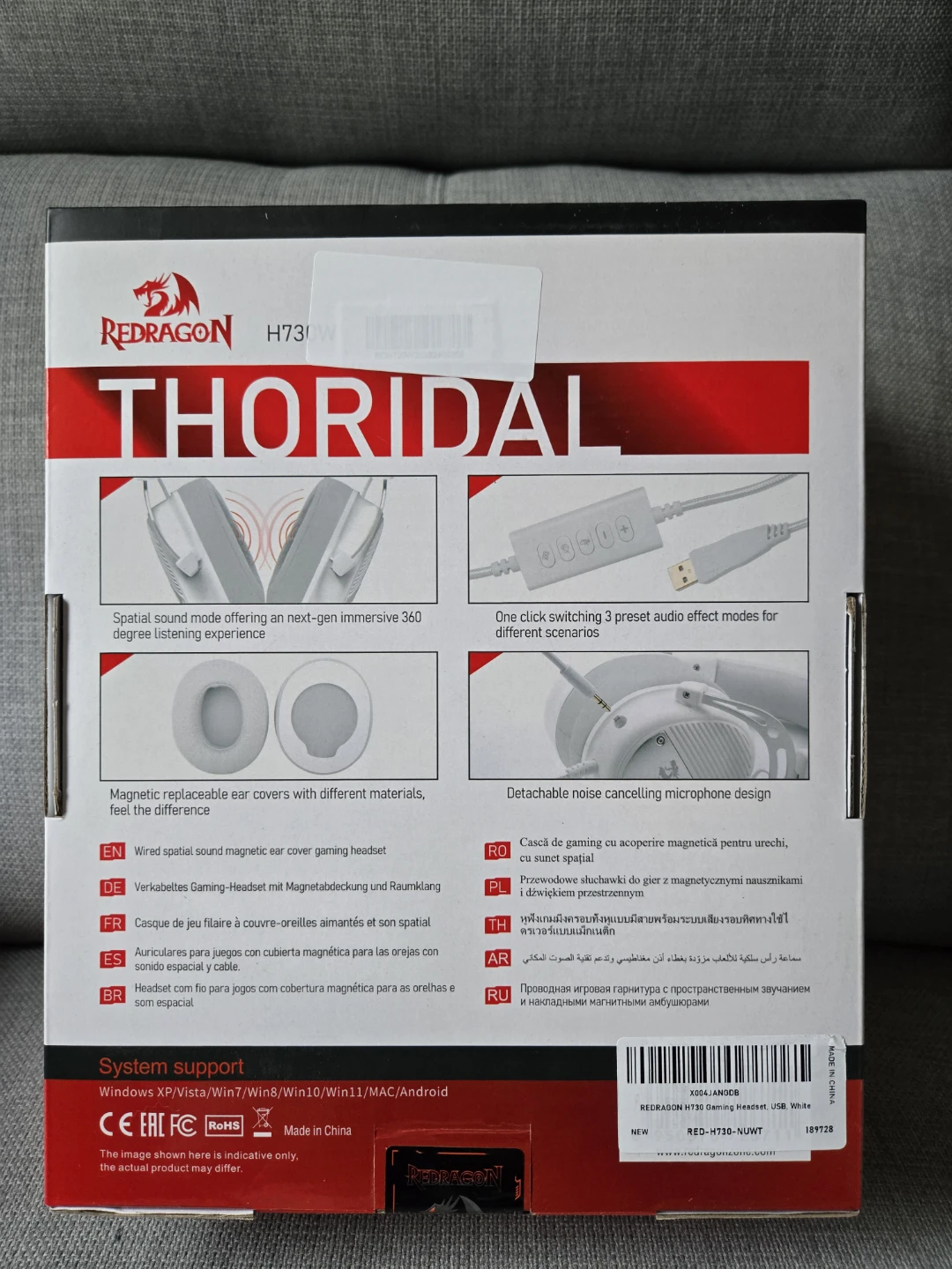 Redragon H730W Thoridal Wired Spatial Sound Gaming Headset - photo 2