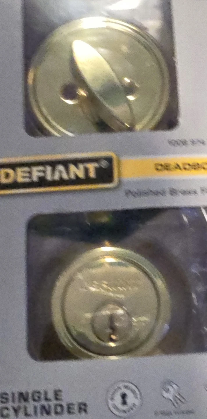 🥕Defiant Polished Brass Deadbolt  several available