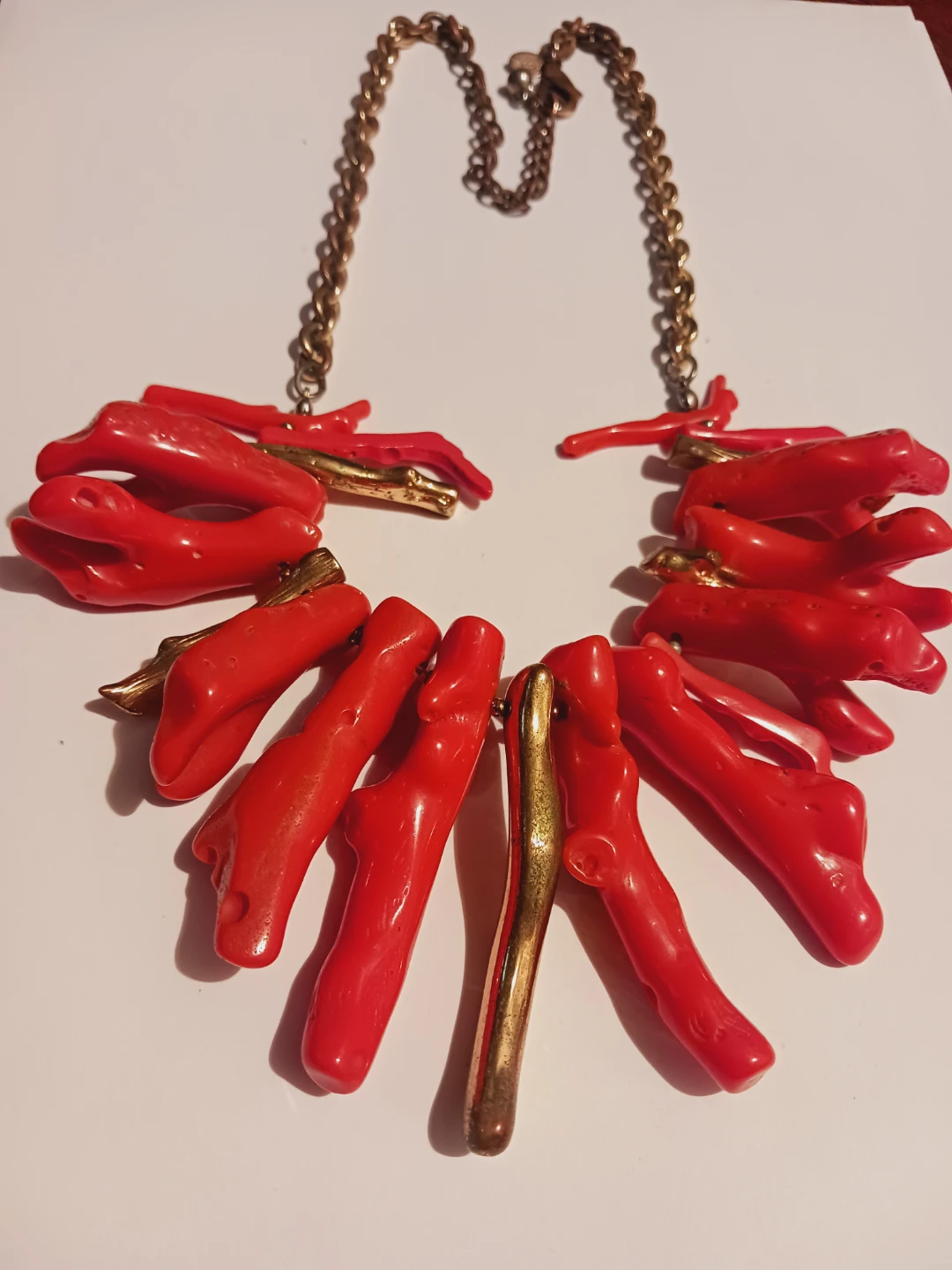 Beautiful Coral Branch Statement Necklace - photo 2