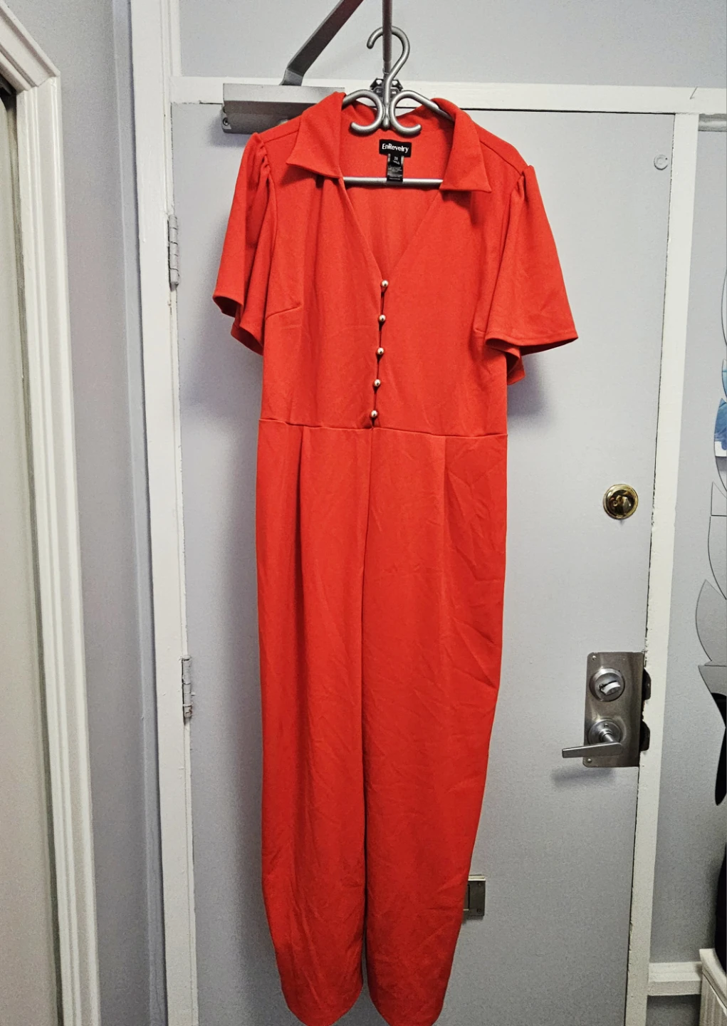 Enleverly Red Jumpsuit Size 1X