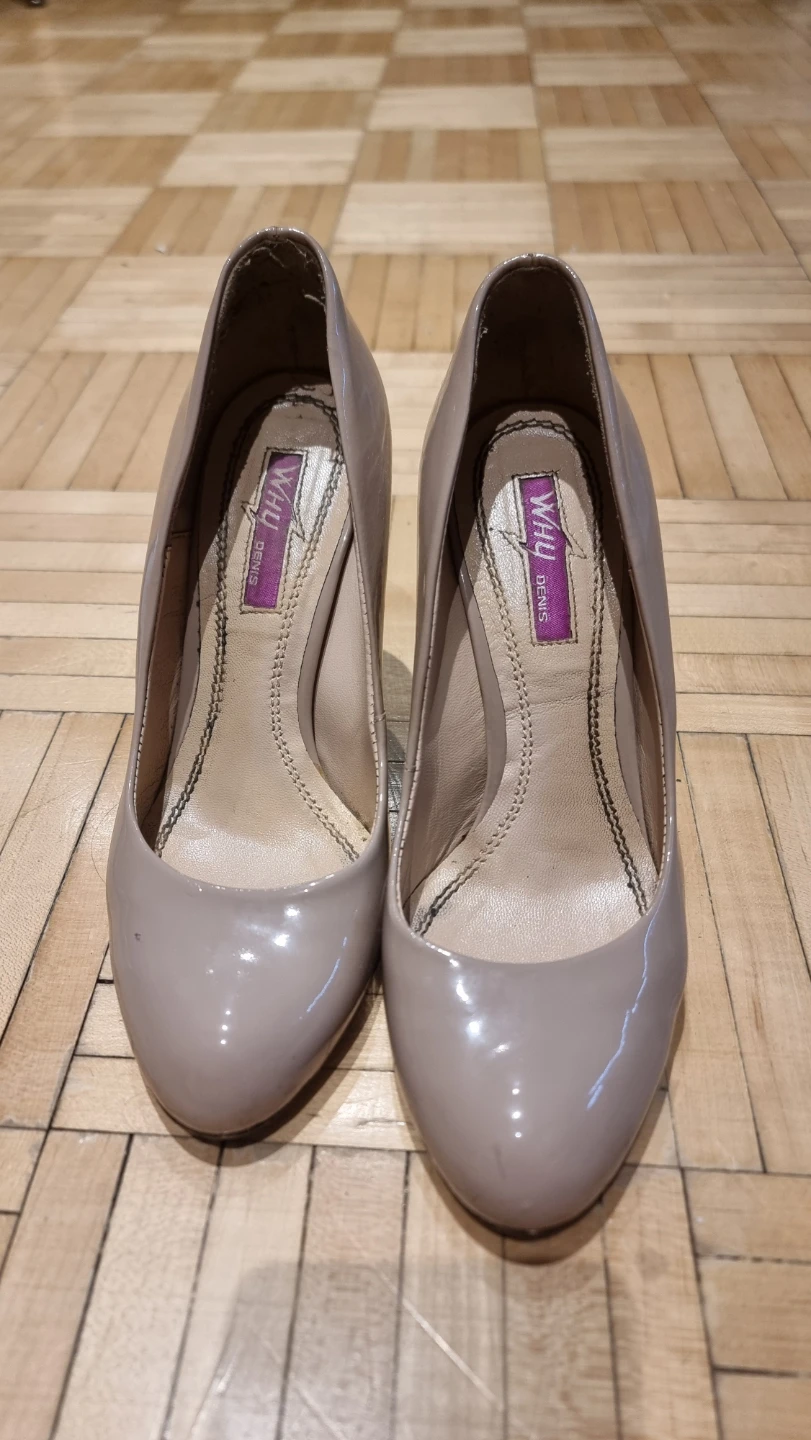 Nude Leather Heels Size 6.5