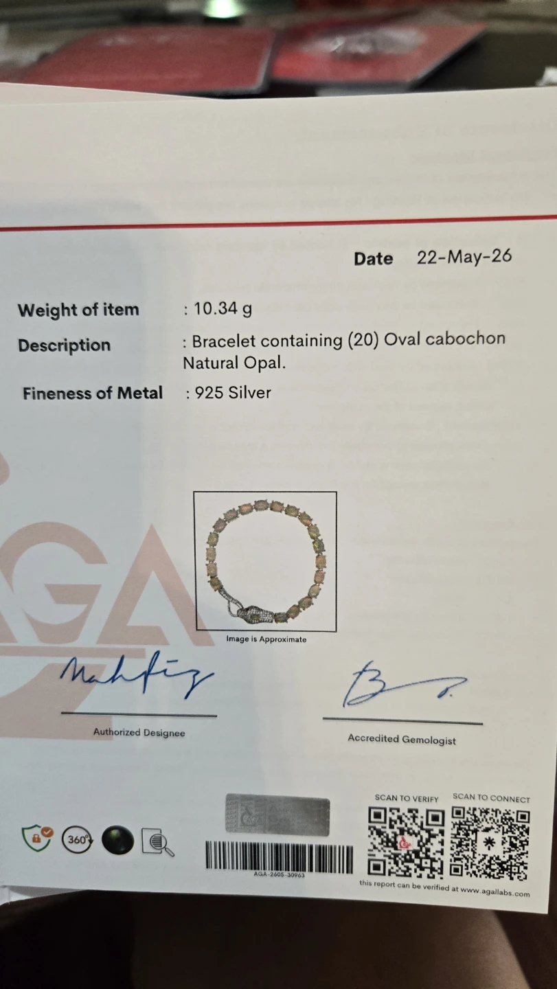 Natural Ethiopian Opal bracelet-certified - photo 3
