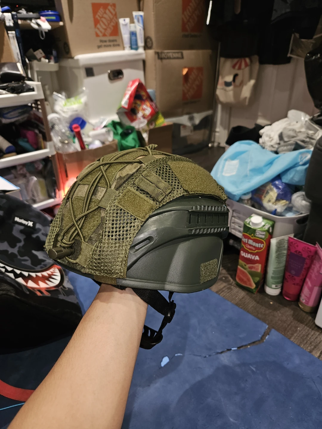Tactical Helmet w/ helmet cover camo - photo 2