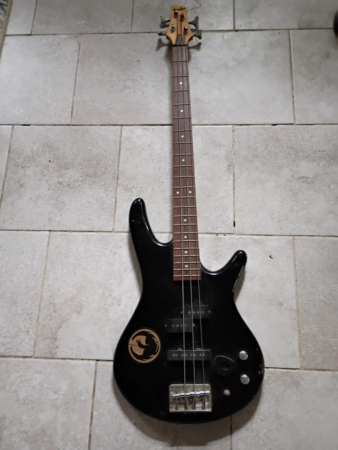 Black Electric Bass Guitar - photo 3