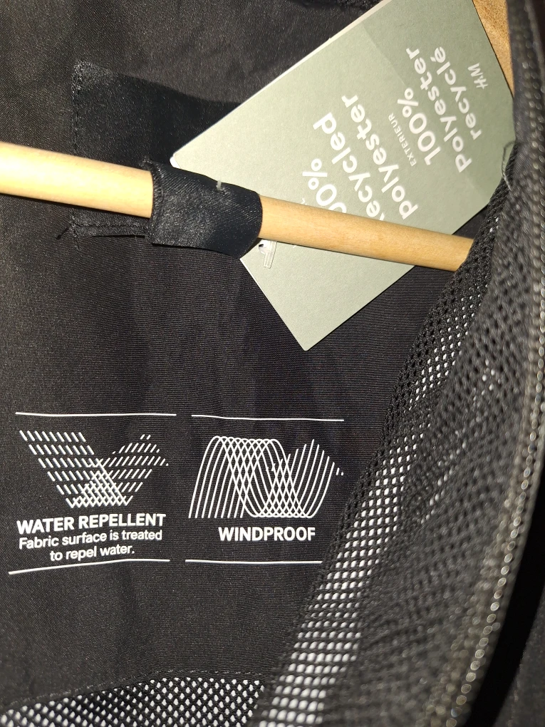 H&M Black Water Repellent Windproof Anorak Jacket - BNWT - photo 3