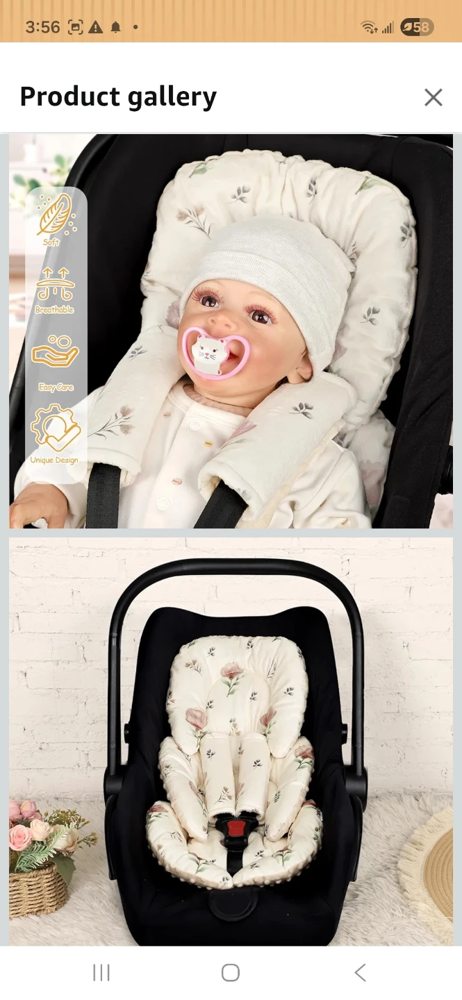 Baby Stroller/Car Seat Padded Liner - photo 2