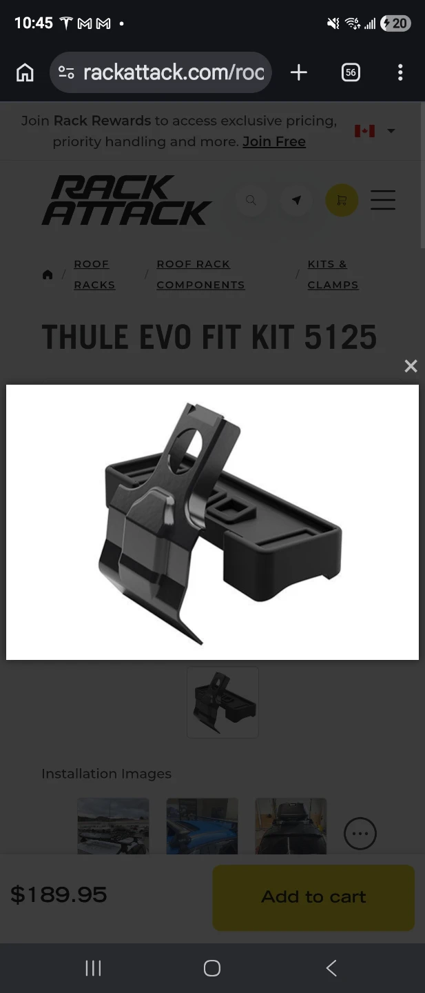 Thule Evo Fit Kit 5125 for Ford Focus 5-dr Hatchback