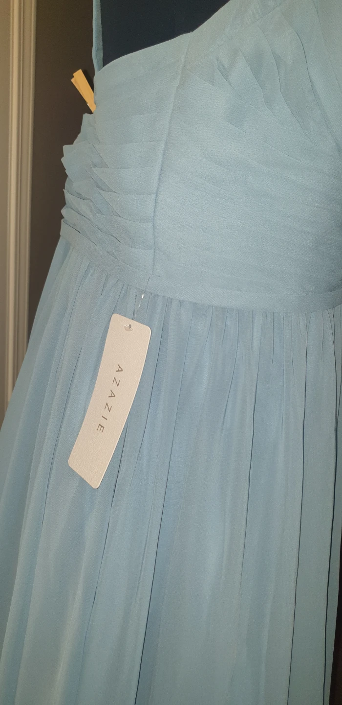 AZAZIE Blue Chiffon Bridesmaid Dress - photo 5