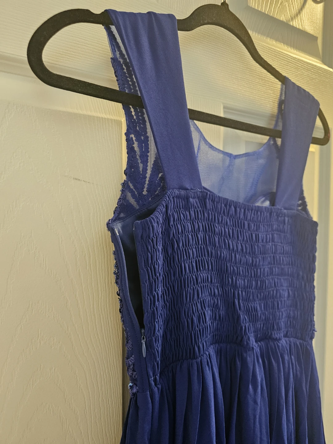 Blue Beaded Formal Gown Dress - photo 3