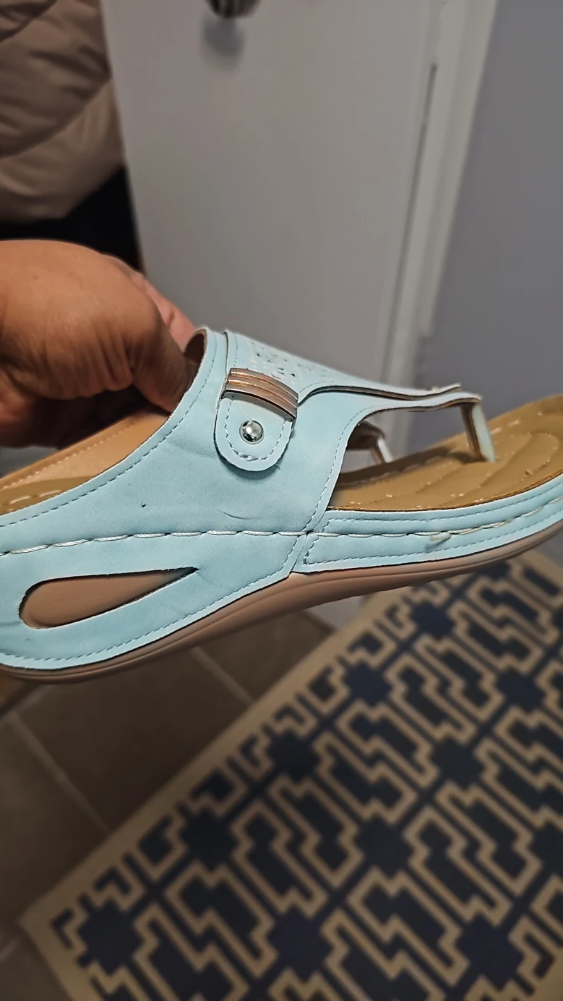 Light Blue Women's Thong Sandals - photo 2