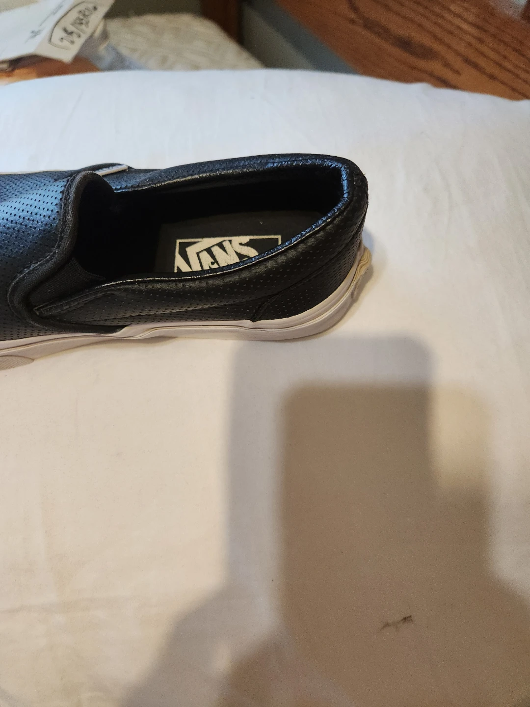 Blk unisex leather vans - photo 3