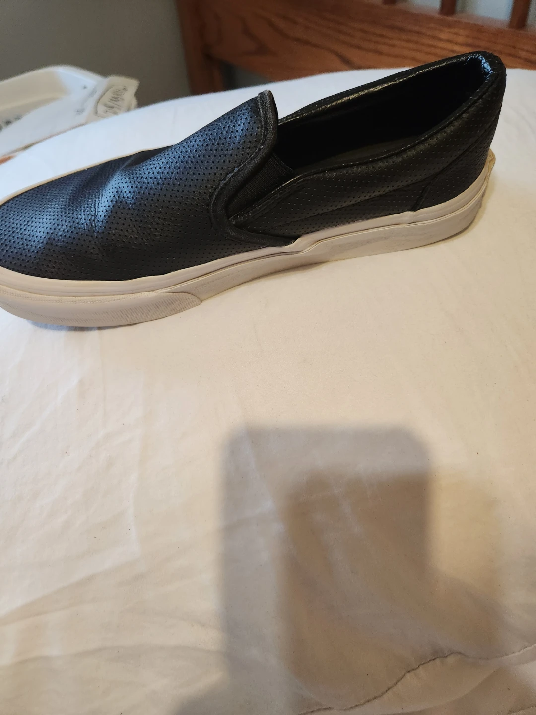Blk unisex leather vans - photo 4