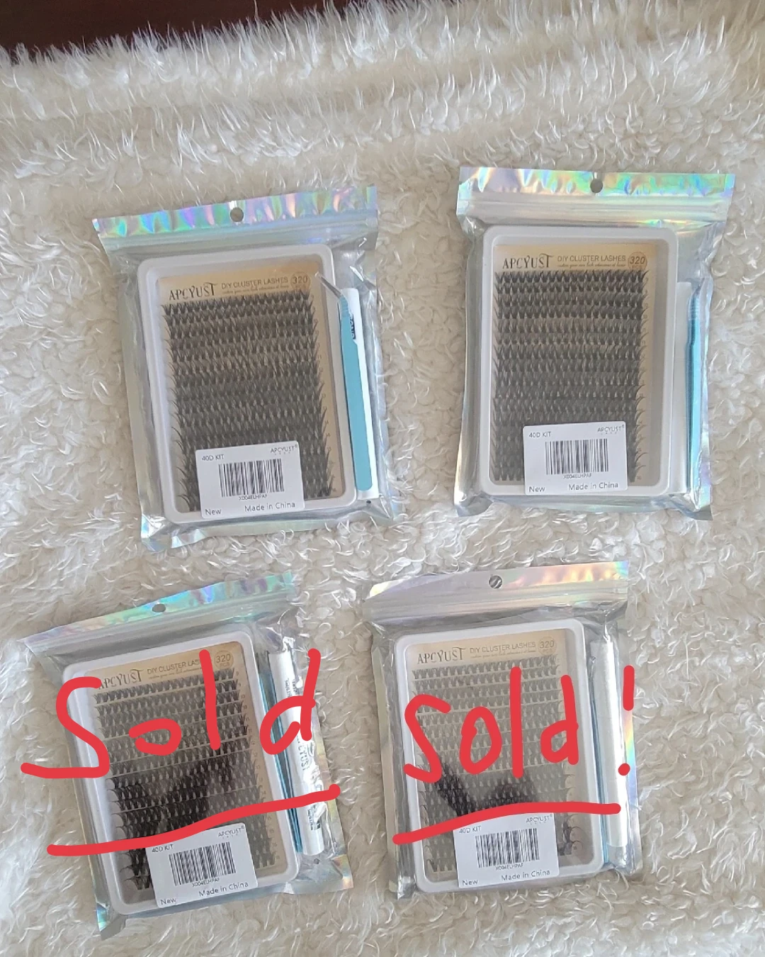 Brand New DIY 320 pcs Cluster Lashes 40D Kit - photo 2
