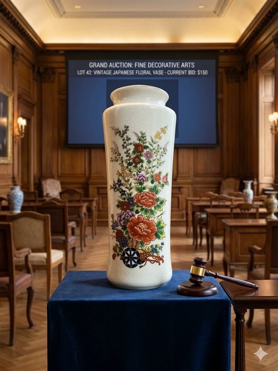 Vintage Japanese Satsuma-Style Vase