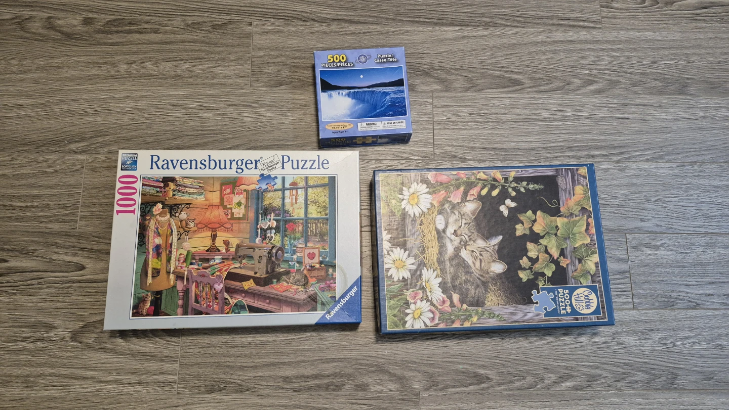 Ravensburger 1000 Piece Puzzle and Two 500 Piece Puzzles