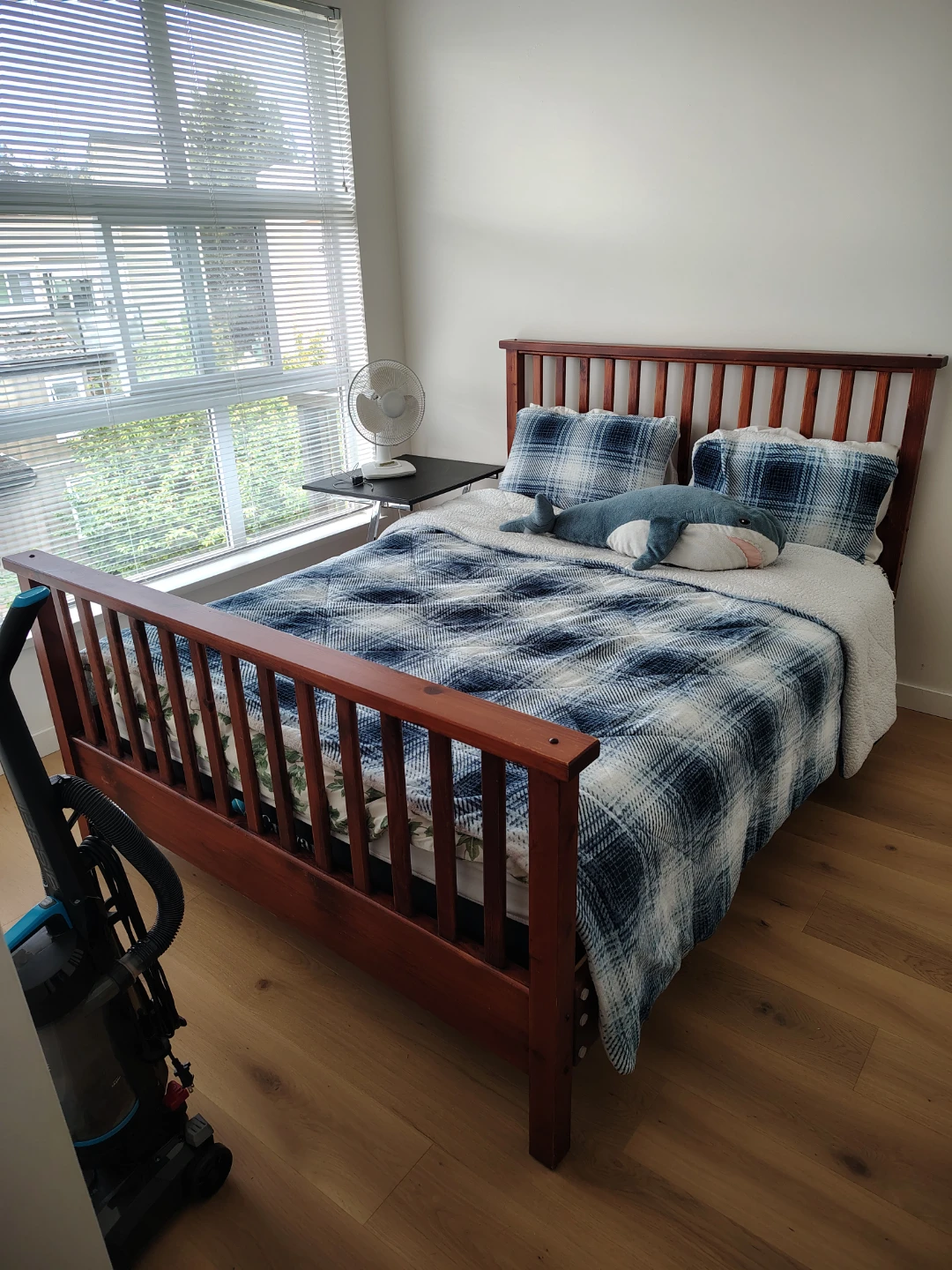 Wooden Bed Frame - Dark Brown - photo 5