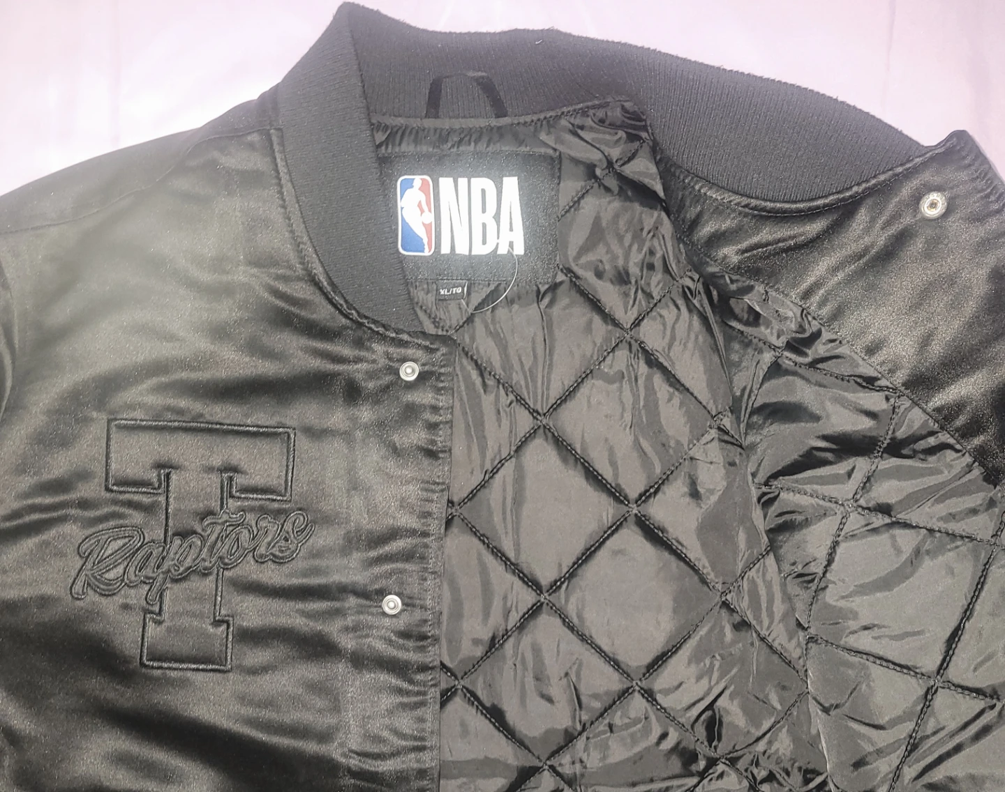 Toronto Raptors NBA "BLACKOUT" Bomber Jacket XL - photo 5