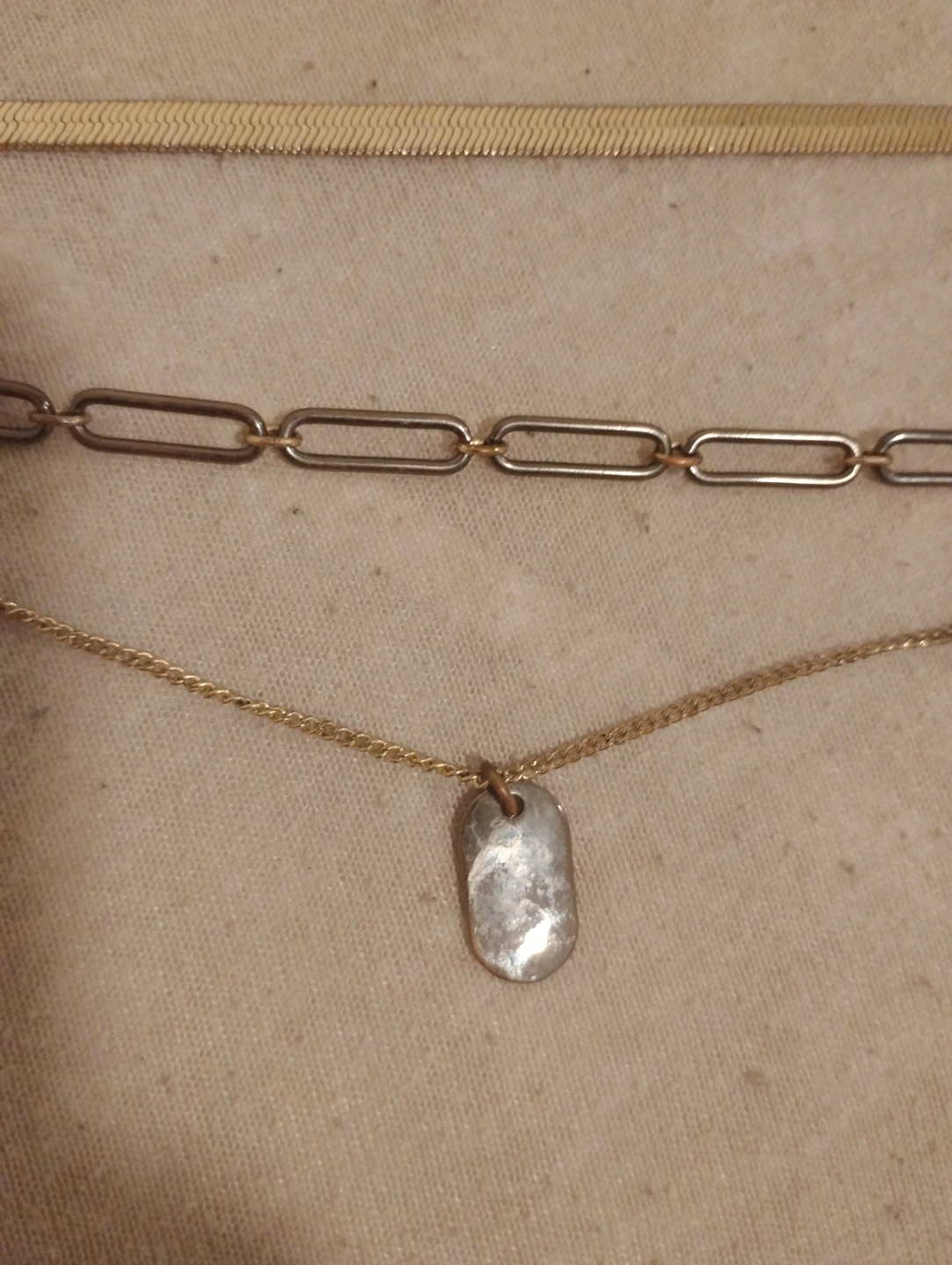 Layered Chain Necklace with Tag - photo 2