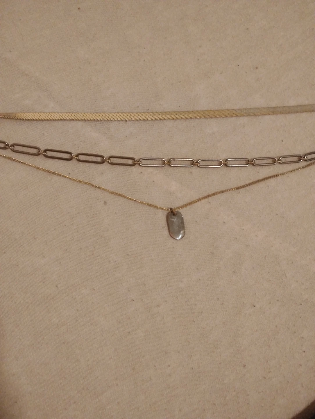 Layered Chain Necklace with Tag - photo 3