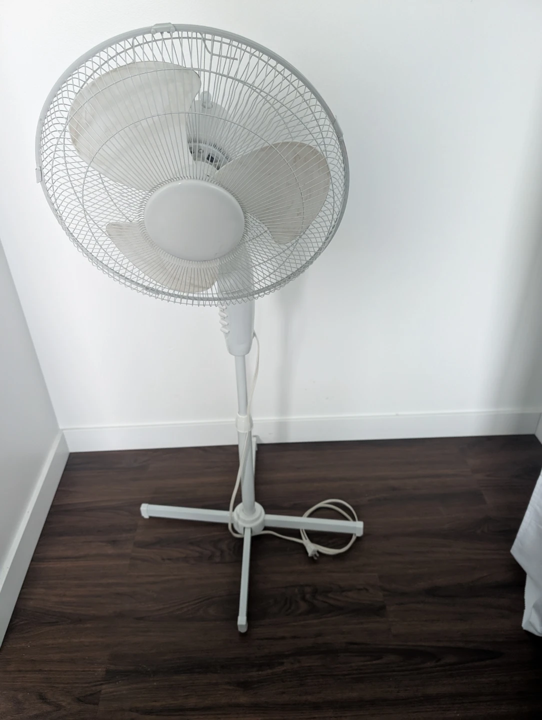 White Standing Fan