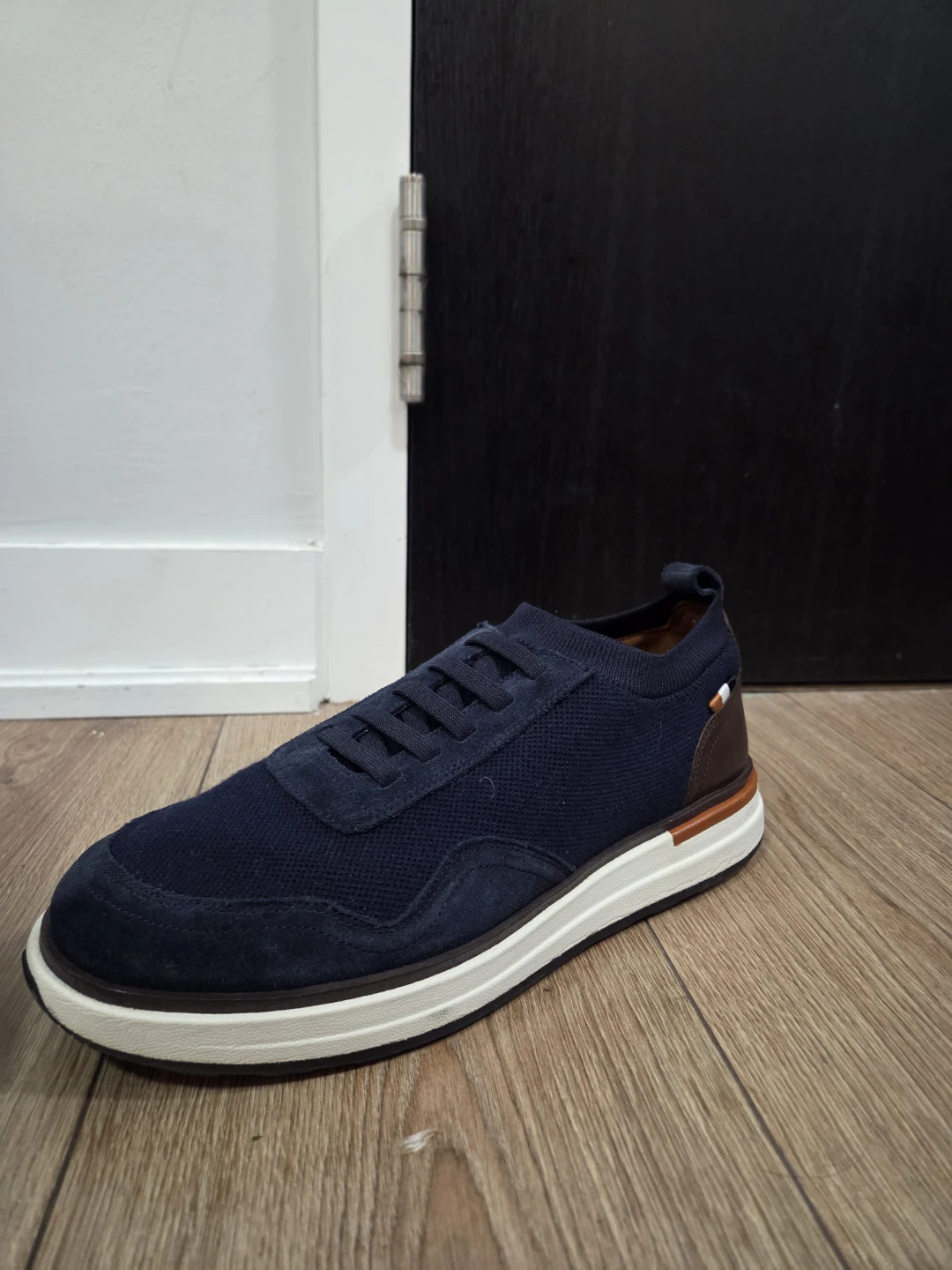 Allen Edmonds Navy Suede & Knit Sneakers Men's Size 9.5 - photo 3