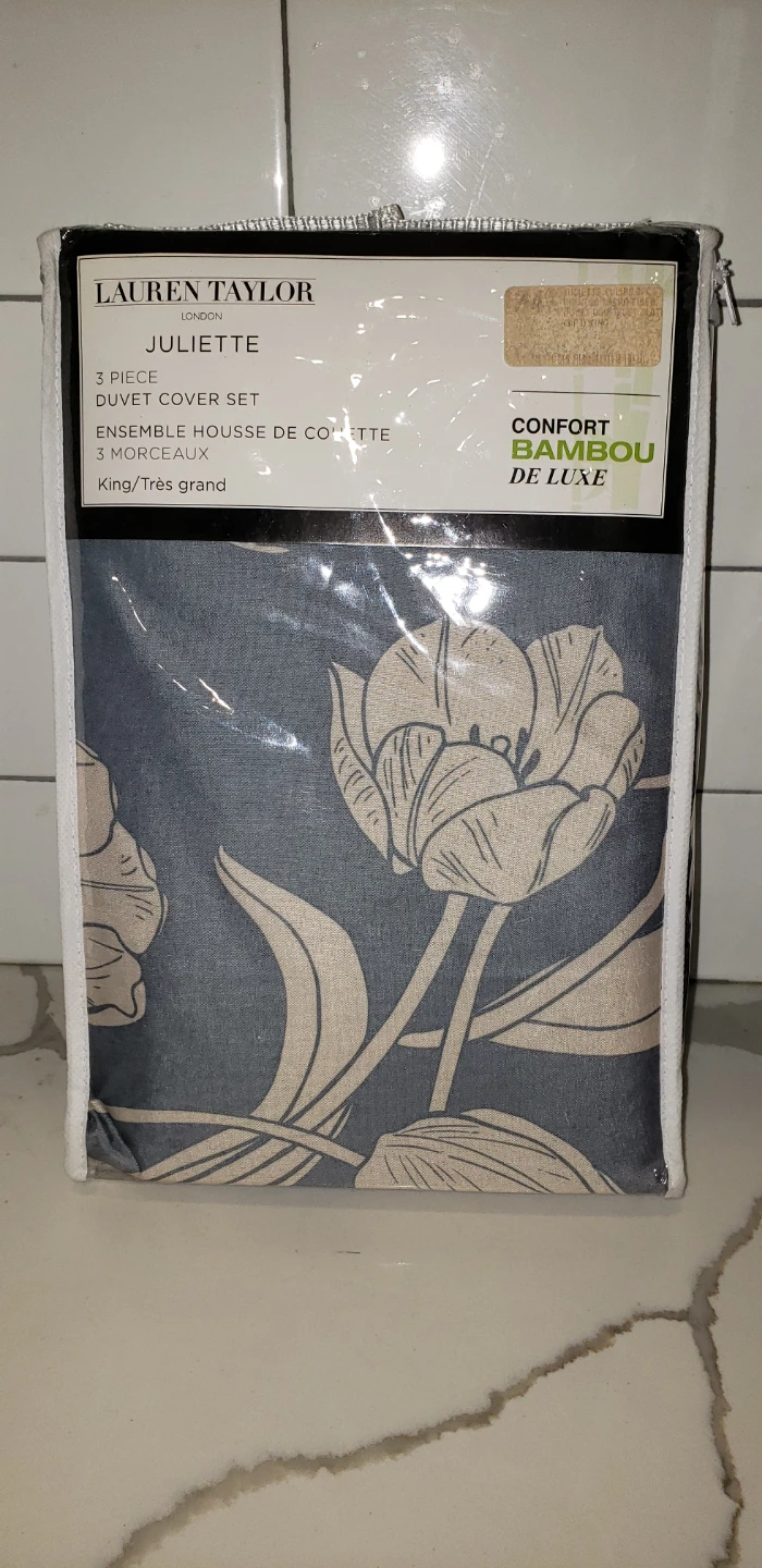 Lauren Taylor London Juliette 3 Piece Duvet Cover Set King Size