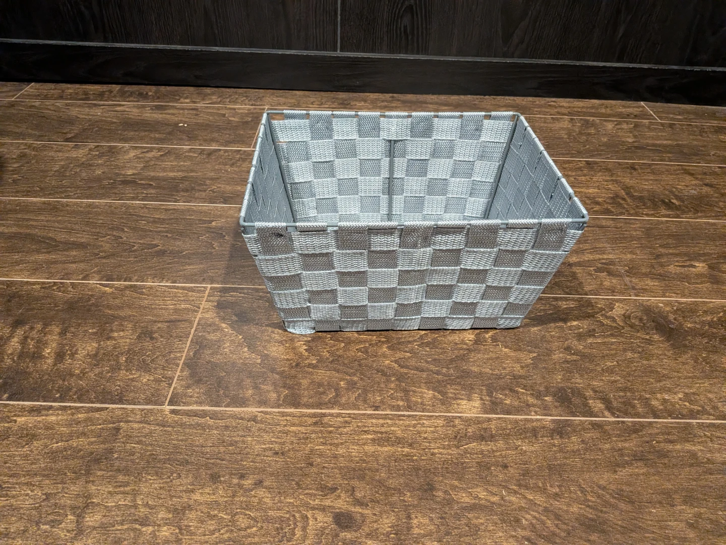 Grey Woven Storage Basket