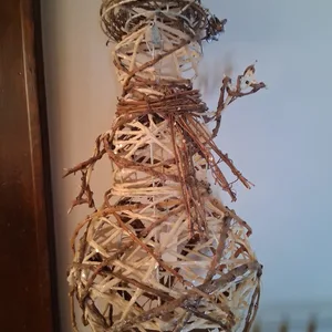 Rustic Twig Snowman Decoration