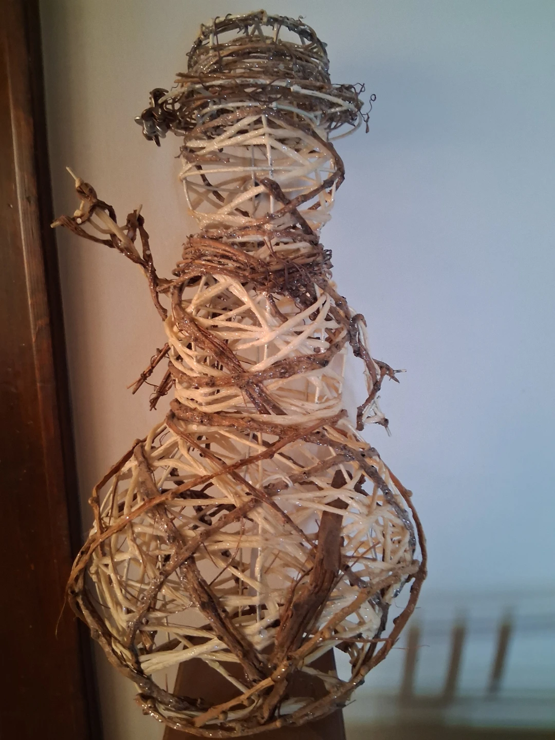 Rustic Twig Snowman Decoration - photo 2
