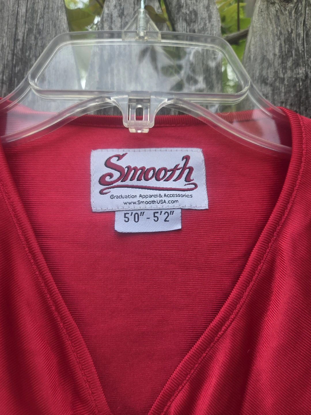 Smooth Red Graduation Robe 5'0"-5'2" - photo 2