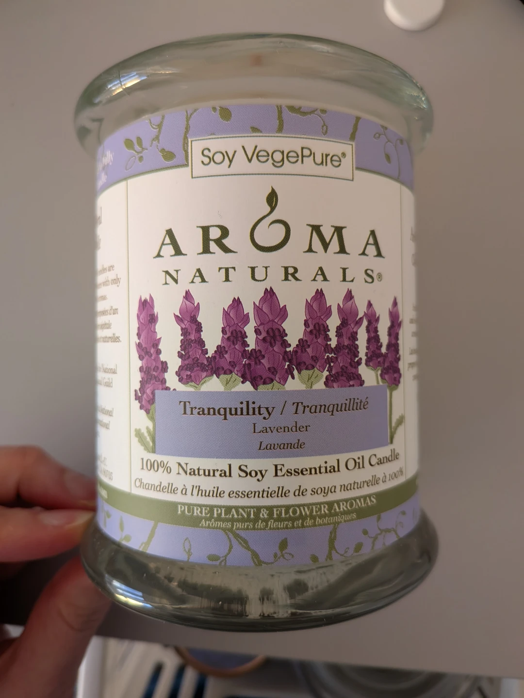 Aroma Naturals Soy Essential Oil candle - Tranquility Lavender