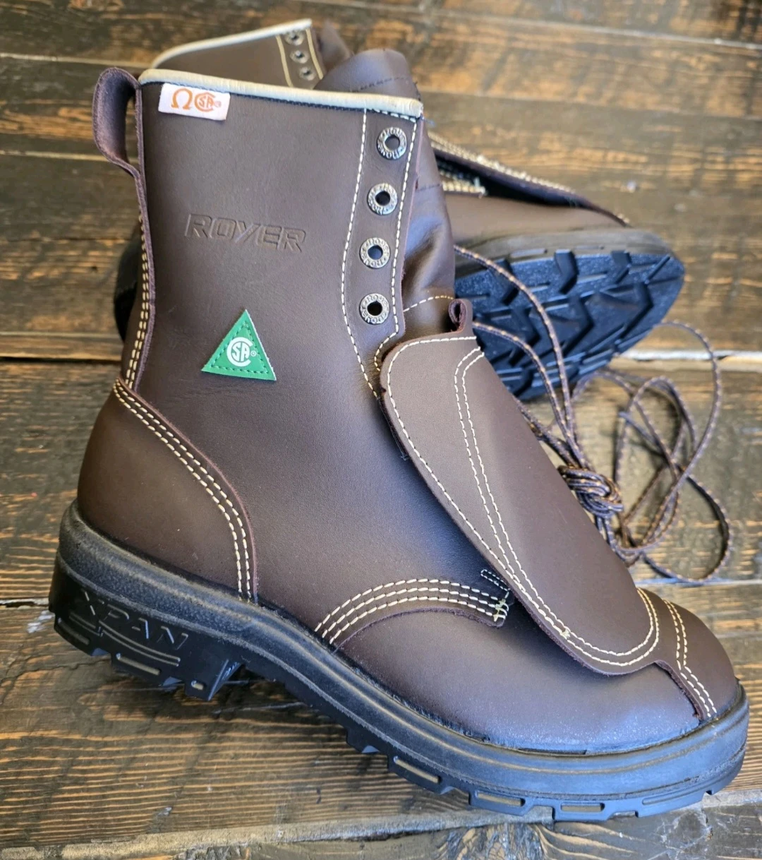 Royer Brown Leather Work Boots