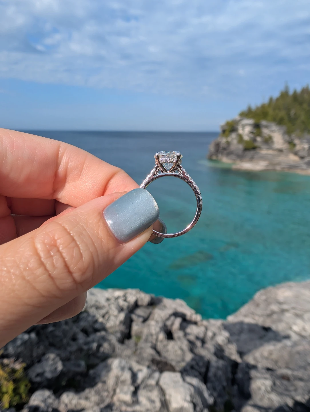2ct Moissanite  Engagement Ring | 925 Sterling Silver