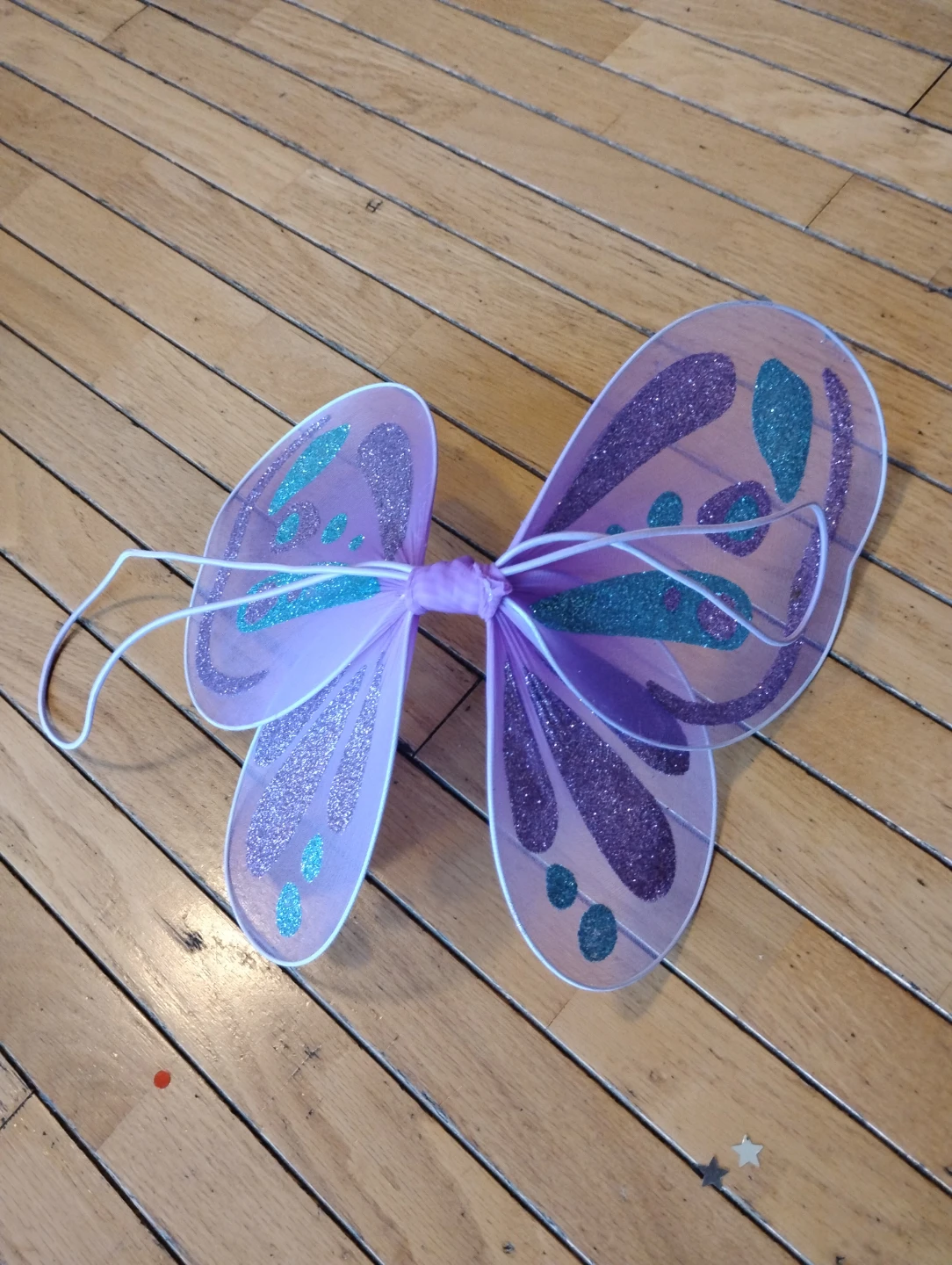 Purple Glitter Butterfly Wings - photo 2