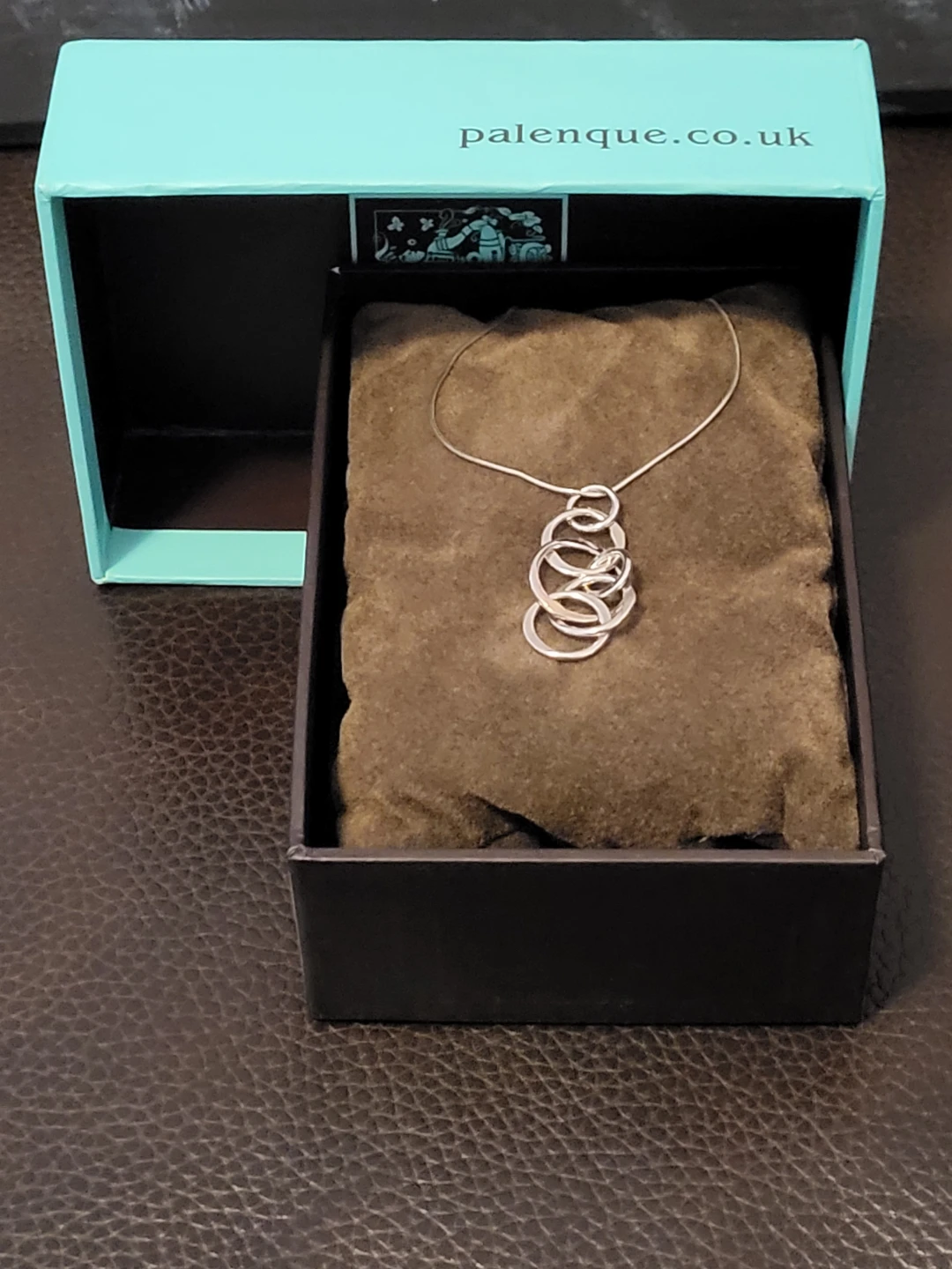 Palanque Sterling Silver Multi-Ring Pendant Necklace