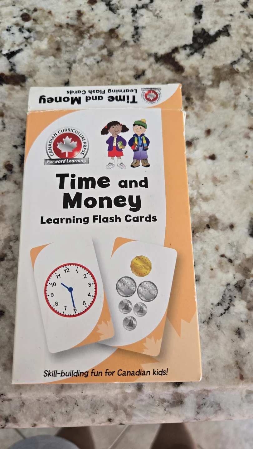 Canadian Curriculum Press Time and Money Learning Flash Cards