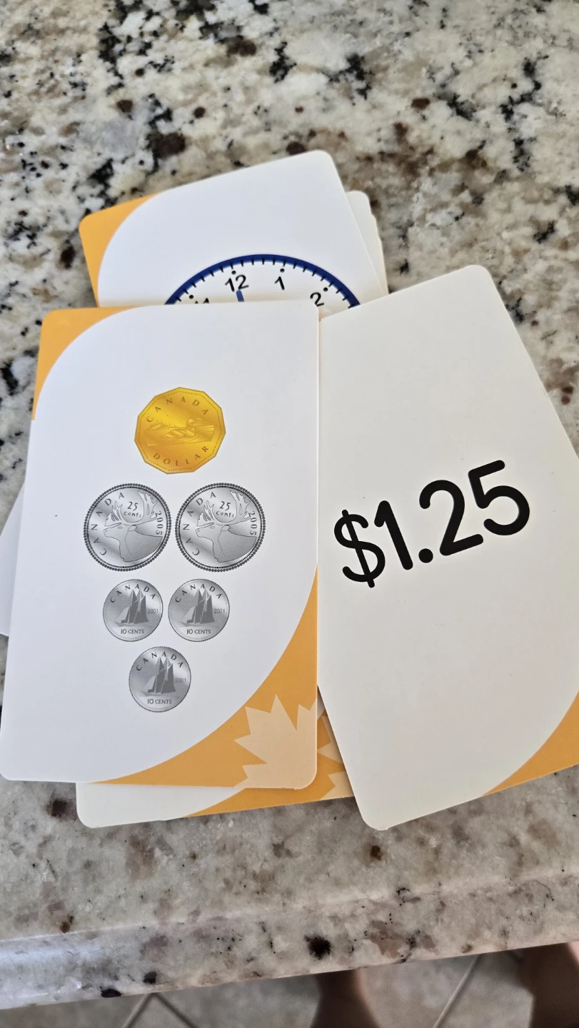 Canadian Curriculum Press Time and Money Learning Flash Cards - photo 2