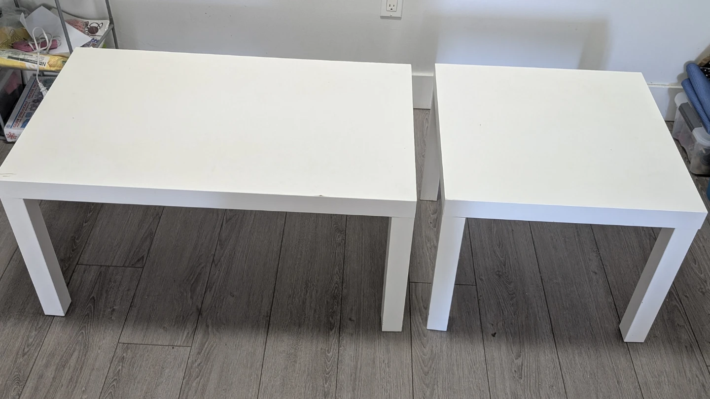Set of 2 White Coffee Tables - photo 2