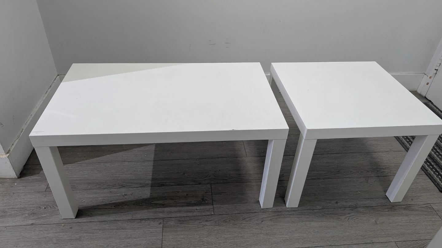 Set of 2 White Coffee Tables - photo 3