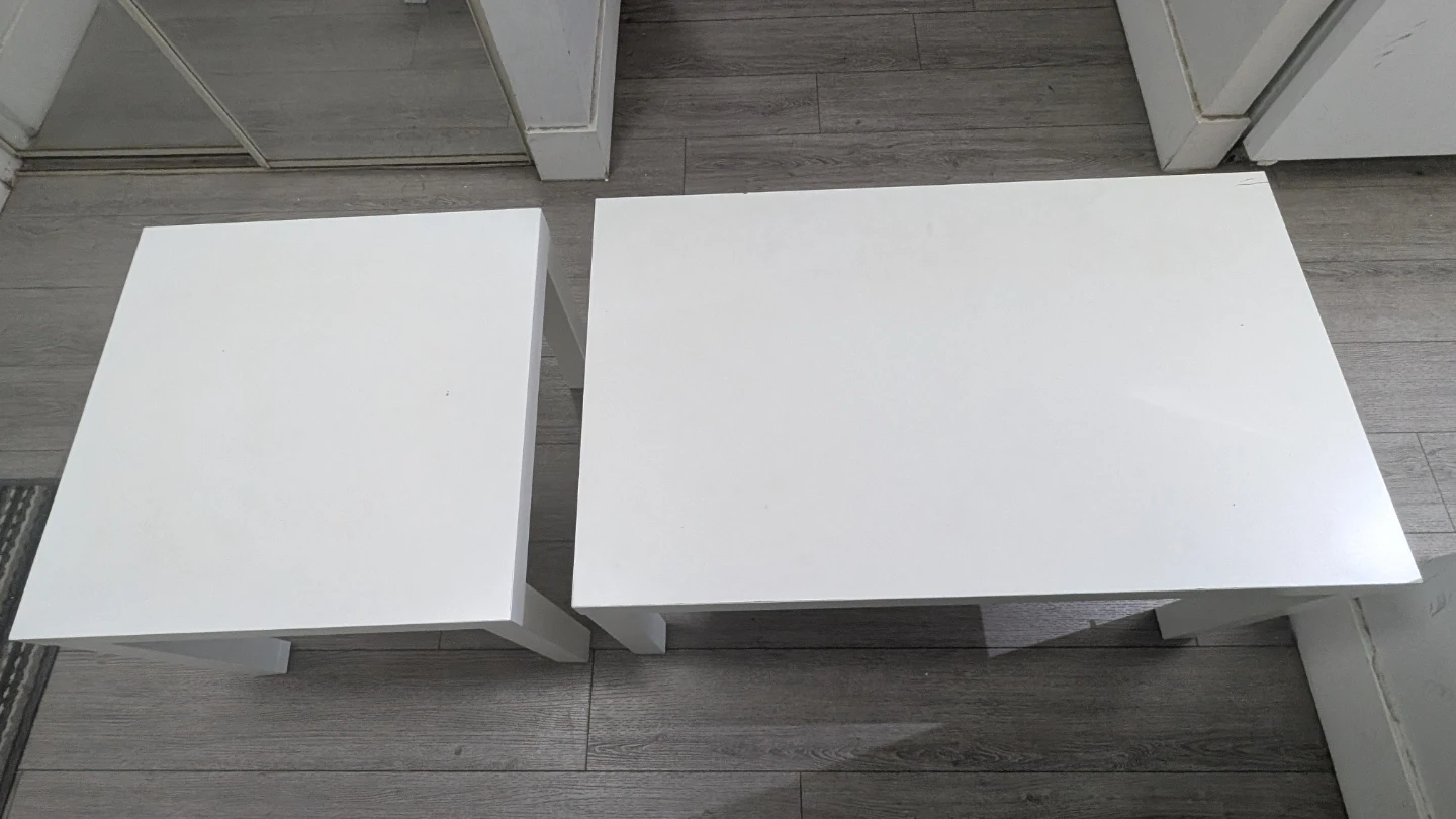 Set of 2 White Coffee Tables - photo 4