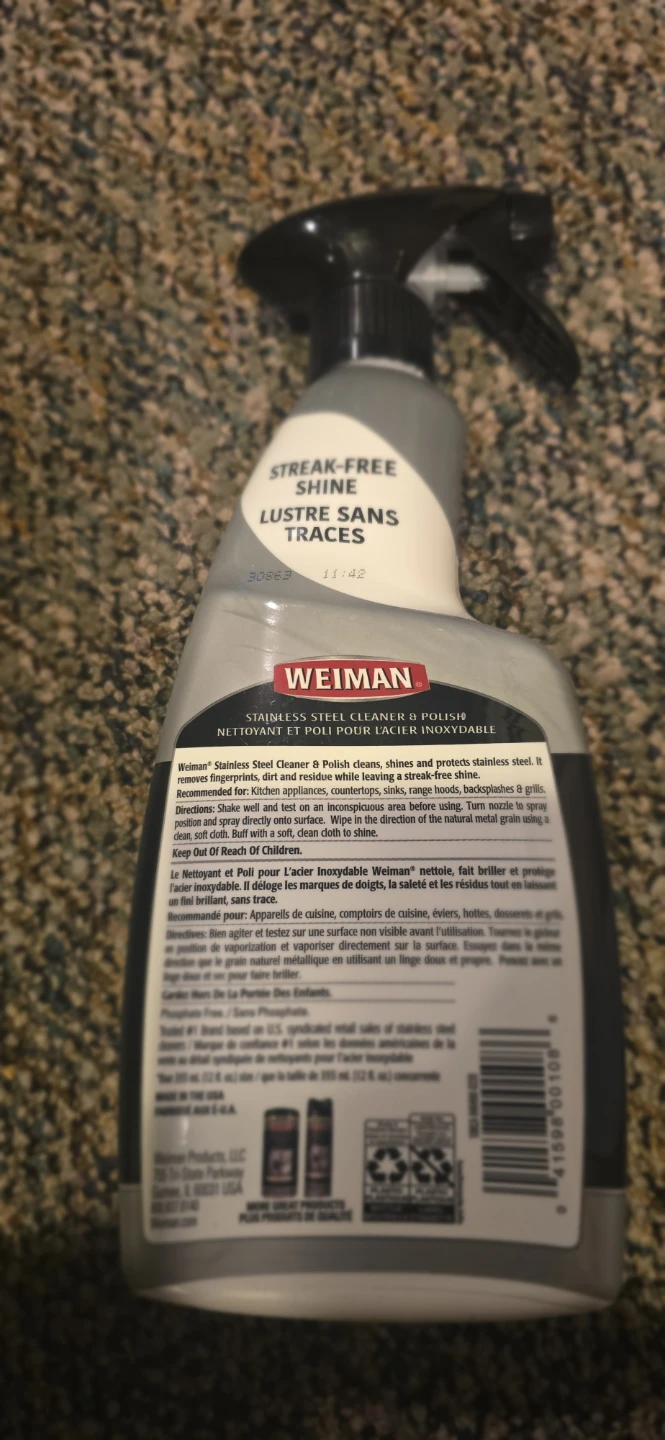 Weiman Stainless Steel Cleaner & Polish Spray - photo 3